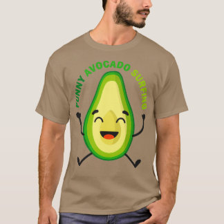 Camiseta FUNNY AVOCADO SURFING fruta Lovely Classy