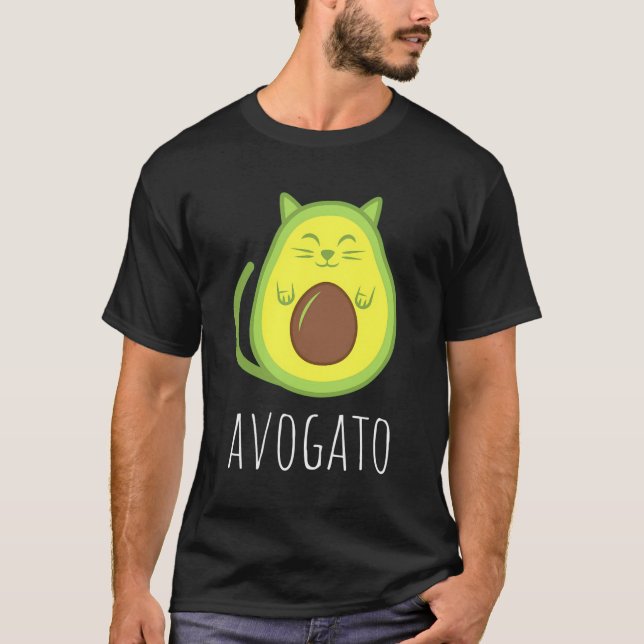 Camiseta Funny Avogato Cat Aguacate (Anverso)