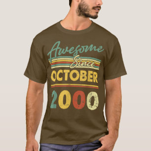 Camiseta Funny Awesome De 22 años desde octubre de 2000 22