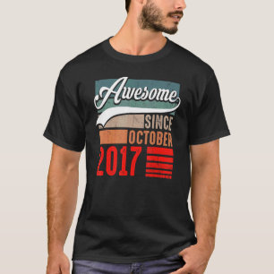Camiseta Funny Awesome De 5 años desde octubre de 2017 5th 