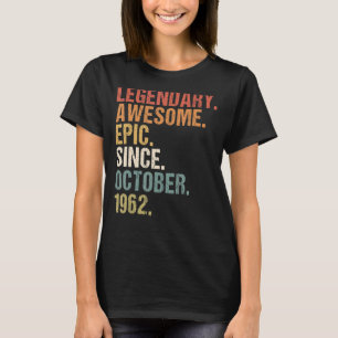 Camiseta Funny Awesome De 60 años desde octubre de 1962
