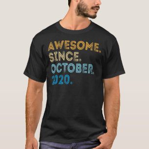 Camiseta Funny Awesome De Dos Años Desde Octubre 2020 2do B