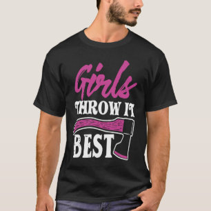 Camiseta Funny Ax Arrojando Chicas De Tiradores De Ax Arroj