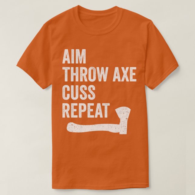 Camiseta Funny Ax Lanzando Lumberjack Hatchet Aim Ax (Diseño del anverso)