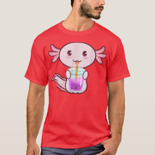 Camiseta Funny Axolotl Bobalotl Boba Tea Bubble Miler Kawai