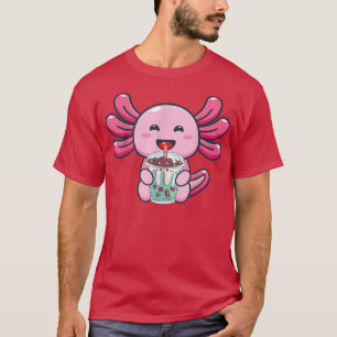 Camiseta Funny Axolotl Bobalotl Boba Tea Bubble Miler Kawai