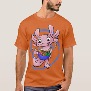 Camiseta Funny Axolotl Comiendo a Ramen Lover Axolotl Propi