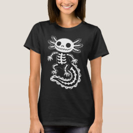 Camiseta Funny Axolotl Skeleton Halloween Spooky Skull