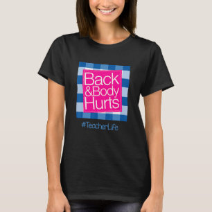 Camiseta Funny Back Body Duele La Vida Graciosa Del Profeso