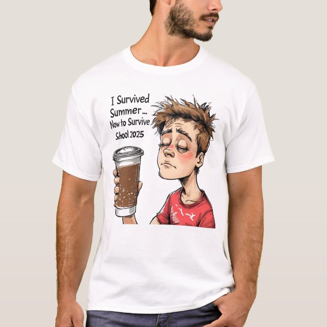 Camiseta Funny Back to School Coffee Lover T-Shirt 2025 (Anverso)