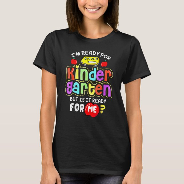 Camiseta Funny Back To School I'm Ready Kindergarten Back S (Anverso)