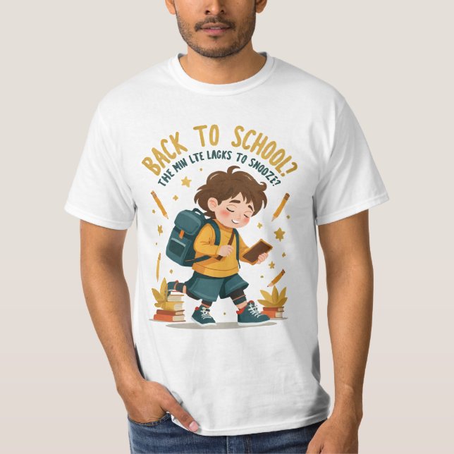 Camiseta Funny Back to School Personalizado Tee - Humor est (Anverso)