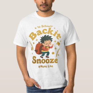 Camiseta Funny Back to School Personalizado Tee - Humor est