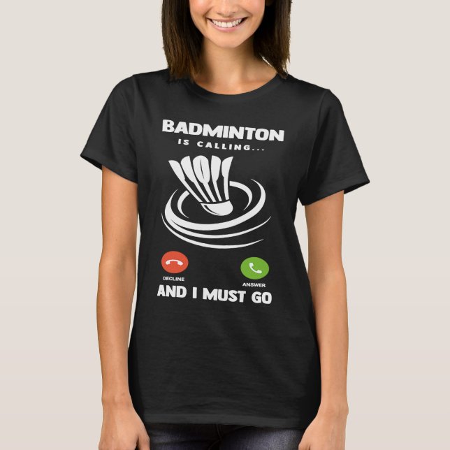 Camiseta Funny Badminton Player Llama Y Yo (Anverso)