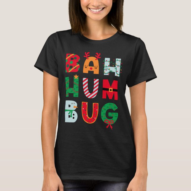 Camiseta Funny Bah Humbug Holiday  (Anverso)