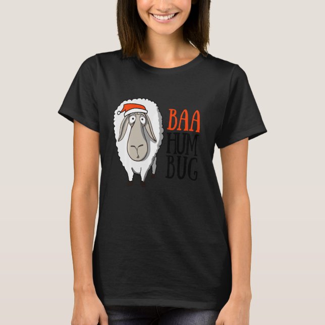 Camiseta Funny Bah Humbug Sheep Navidades Baa Humbug (Anverso)