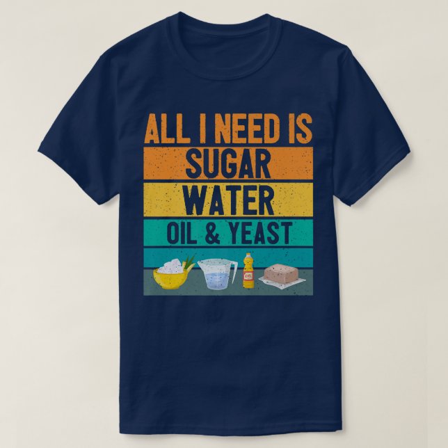 Camiseta Funny Baker Bread Baking Bread Baker Retro (Diseño del anverso)
