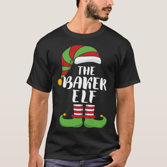 Camiseta Funny Baker Elf Christmas Santa Helpers (Anverso)