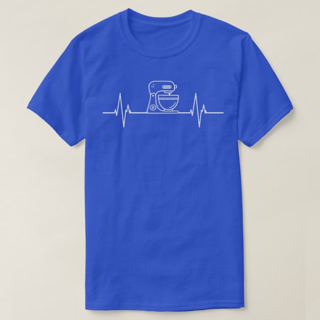 Camiseta Funny Baking Heartbeat Pastry Chef Baker (Diseño del anverso)
