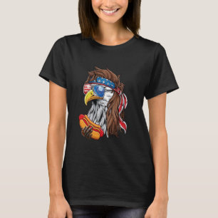 Camiseta Funny Bald Eagle Hotdog Bandera Americana 4 De Jul
