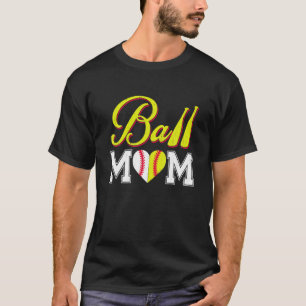 Camiseta Funny Ball Mom Softball Baseball Set Para Mujeres