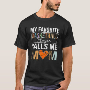 Camiseta Funny Baloncestista Me Llama Mamá Leopard Mothe