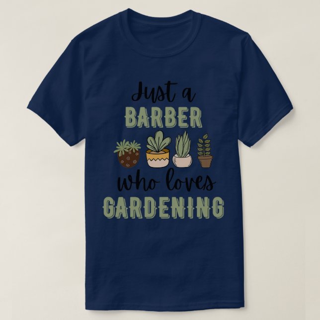 Camiseta Funny Barber Plant Lover (Diseño del anverso)