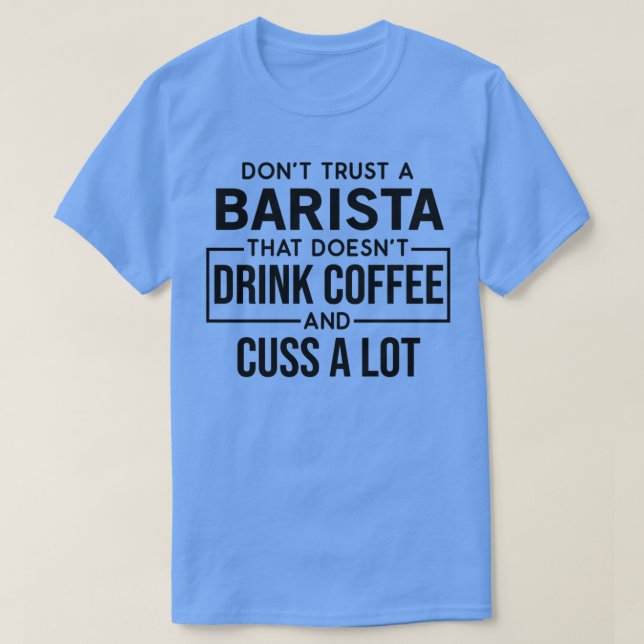 Camiseta Funny Barista Cuss A Mucho (Diseño del anverso)