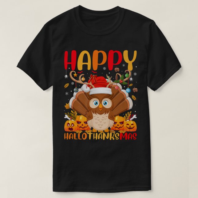 Camiseta Funny Barn Owl Bird Lover Happy Barn Owl HelloThan (Diseño del anverso)