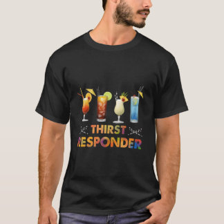 Camiseta Funny Bartender Cocktail Thirst Response Barkeeper