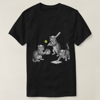 Camiseta Funny Baseball Cats Meme Kittens Playing Baseball 