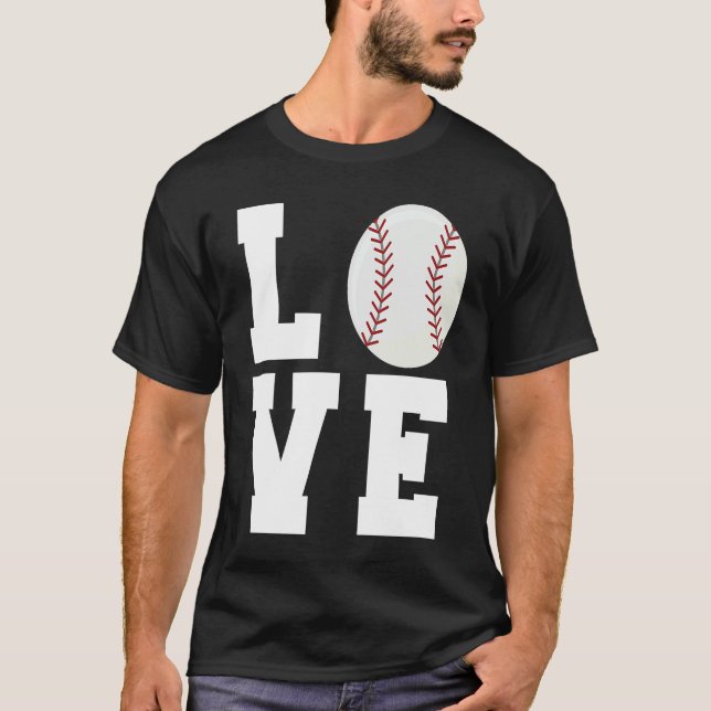 Camiseta Funny Baseball Love Mom Dad Coach Player Athlete S (Anverso)