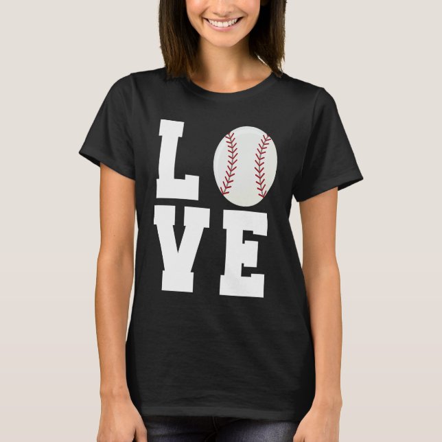 Camiseta Funny Baseball Love Mom Dad Coach Player Athlete S (Anverso)