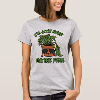 Camiseta Funny Basil Plant Pesto Lover - Here for the Pesto