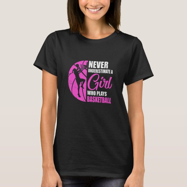 Camiseta Funny Basketball Art For Girls Youth Teens Basketb (Anverso)