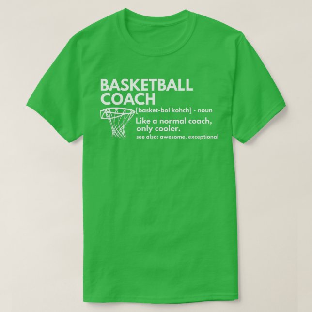 Camiseta Funny Basketball Coach Definition Coaching Gift (Diseño del anverso)