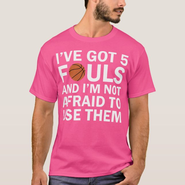 Camiseta Funny Basketball Player - Hoops 5 Fouls (Anverso)