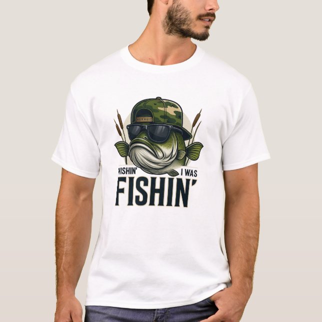 Camiseta Funny Bass Fishing Outdoor Adventure (Anverso)