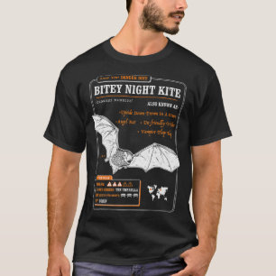 Camiseta Funny Bat Fact File - Bitey Night Kite