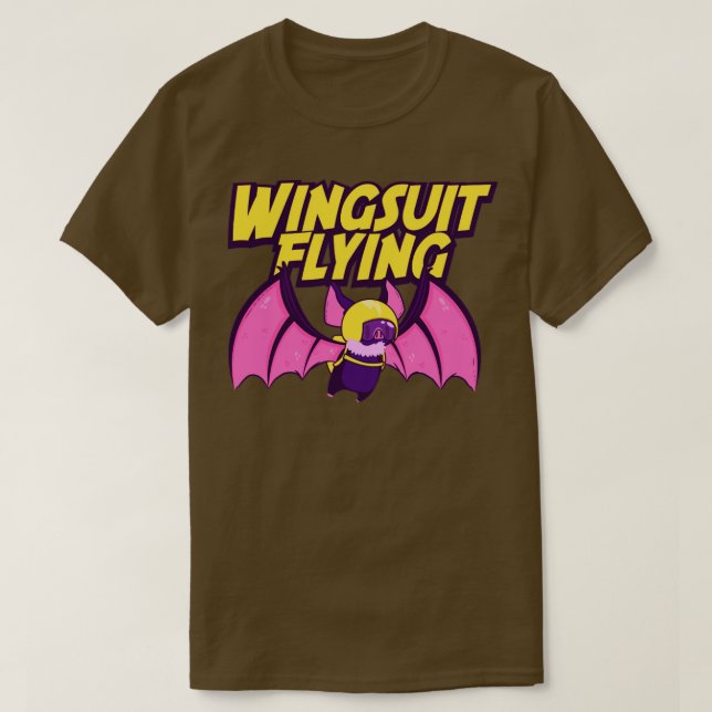 Camiseta Funny Bat Wingsuit Volador Skydiving Wingsuit Jump (Diseño del anverso)