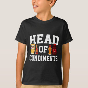 Camiseta Funny Bbq Head of Condiments Barbecue Gifts Grilli