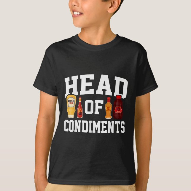 Camiseta Funny Bbq Head of Condiments Barbecue Gifts Grilli (Anverso)