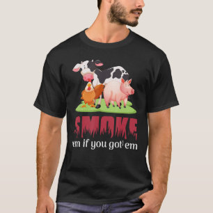Camiseta Funny Bbq Smoat Meat Smoker Accessories Grilling