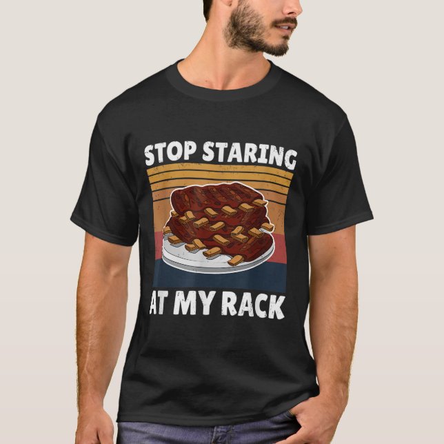 Camiseta Funny Bbq Tee Stop Mirando A Mi Maestro De Grill D (Anverso)