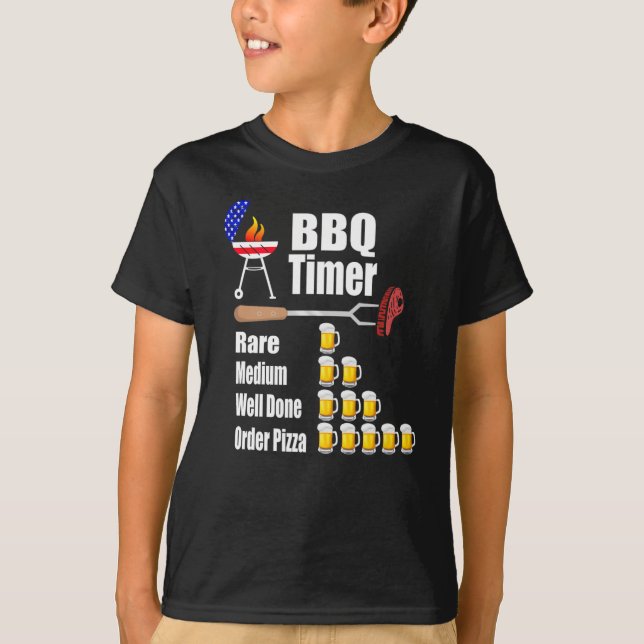 Camiseta Funny Bbq Timer - Regalo de parrillada barbacoa (Anverso)
