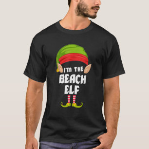 Camiseta Funny Beach Elf Matching Family Group PJ Navidades