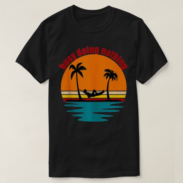 Camiseta Funny Beach Life Hammock Palm Trees Sun Surf Sand (Diseño del anverso)