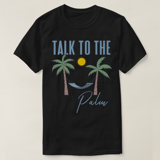 Camiseta Funny Beach Vacation Palm Design (Diseño del anverso)