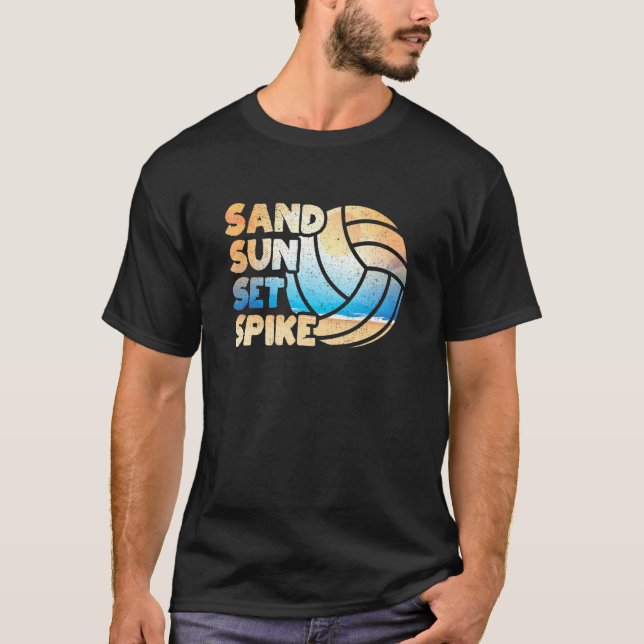 Camiseta Funny Beach Voleibol Jugador de Vóleibol Cita Sand (Anverso)