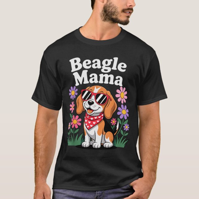 Camiseta Funny Beagle Art For Women Girls Mom Beagle Dog Lo (Anverso)